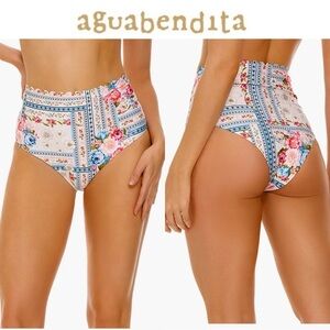 Agua Bendita Alicia Meraki High Waist Bikini Bottoms Floral sz S 130$